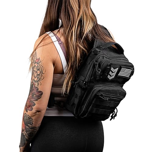3VGEAR Posse EDC Sling Pack, 7L - MOLLE Compatible, Ambidextrous Strap - Rugged 600D Polyester Small Tactical Bag