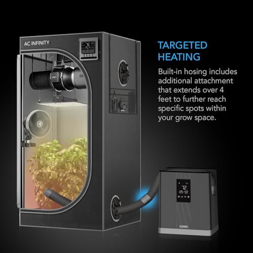 AC Infinity THERMOFORGE T3, Environmental Grow Tent Heater with VPD Temperature Controller, 10-Level PTC Heating and Inclu...