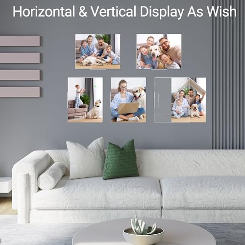 30 Pack Acrylic Sign Holder 8.5 x 11 Wall Mount, Vertical & Horizontal Use, Wall Sign Holder Memo Document Menu Holder for...