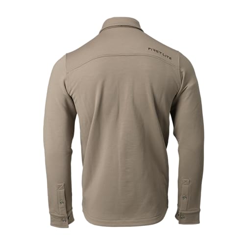 First Lite Men's Rugged Wool Field Shirt - Durable Merino Wool Hunting Midlayer
