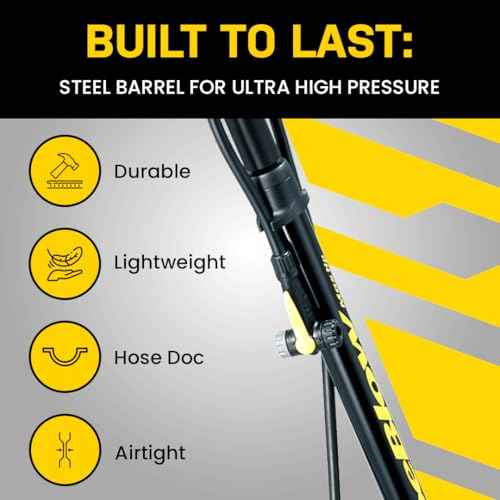 Topeak JoeBlow Max Hp Bike Floor Pump, 160 Psi/11 Bar, TwinHead, fits Presta, Schrader, and Dunlop valves