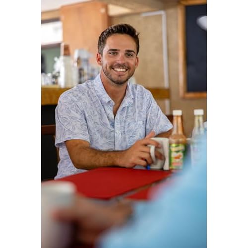 HUK Mens Kc Scott Patterned Kona Shirt, Performance Button Down Shirt