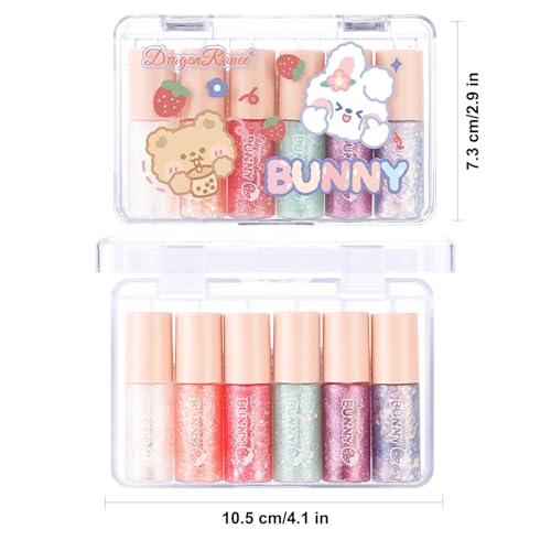 MooGlamor 6 Pcs Liquid Glitter Eyeshadow Set Colorful Eyeliner with Long-Lasting and Waterproof Shinning Eye Shadow Gift f...