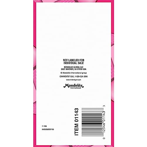 Trident Bubblegum Sugar-Free Chewing Gum, 12 Packs of 14 Pieces (168 Total Pieces)
