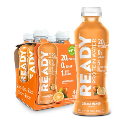 Ready® Clear Protein Water – 20g Whey Protein Isolate, Zero Sugar, Low-Calorie Sports Drink for Hydration & Recovery – Ele...