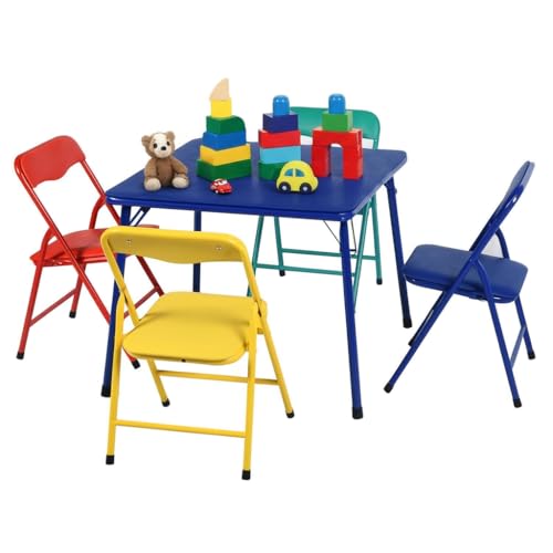 Homy Casa Folding Table and Chairs Set for Kids Dining Room Daycare and Classrooms, Children's Activity Table and Chairs S...
