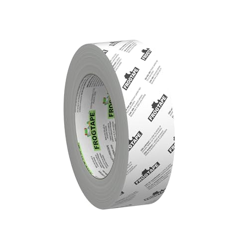 FrogTape DS 154 Premium Grade, Double-Sided Poly-Hanging Containment Tape, Sticks to Plastic Sheets, for Remodeling and Remediation, 36mm x 25yds, Natural, 1 Roll (243049)