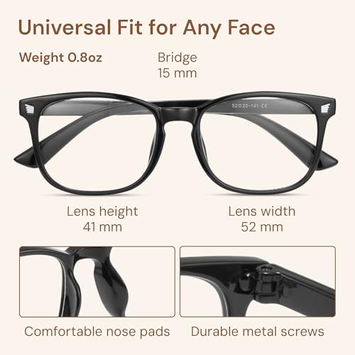 Gaoye Stylish Blue Light Glasses for Woman - Computer Glasses for Blue Light Blocking - Lightweight Frames - 3 pack