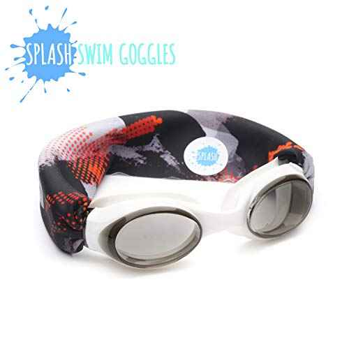 Splash Place SWIM GOGGLES with Fabric Strap - Adult & Kids Swim Goggles - Around The World Theme