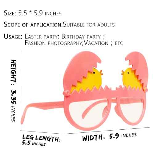 Party Glasses -2Pcs Funny Plastic Glasses for Party Costume Accessories- Birthday Party Favors