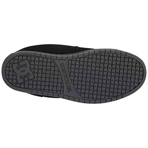 DC Men's Court Graffik Casual Skate Shoes, Black/RED, 10