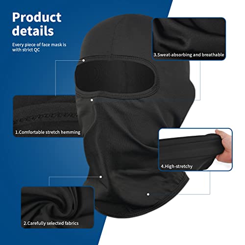 2 Pieces UPF 50+ Balaclavas Ski Mask for Men and Women,UV Protector Helmets Face Mask,Suitable for Outdoor Sports