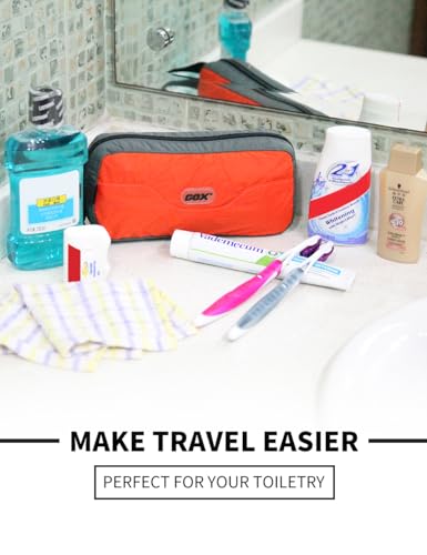 GOX Travel Small Toiletry Bag for Men Nylon Dopp Kit Medicine Bag Travel Organizer Pouch Shave Kits for Teens Toiletry Ess...