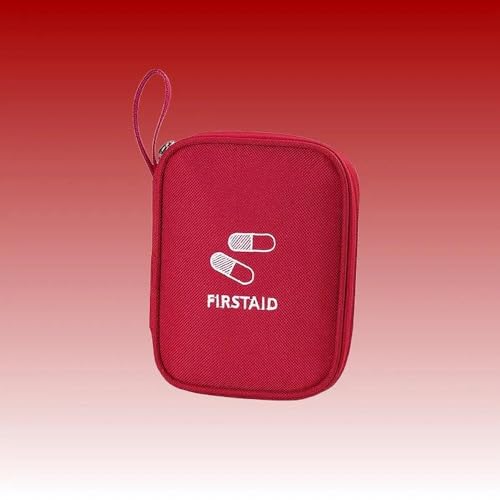 Medicine Pouch Pill Pocket Mini Travel First Aid Bag Outdoor Portable First Aid Kit Empty Red Small Medical Bag Family Eme...