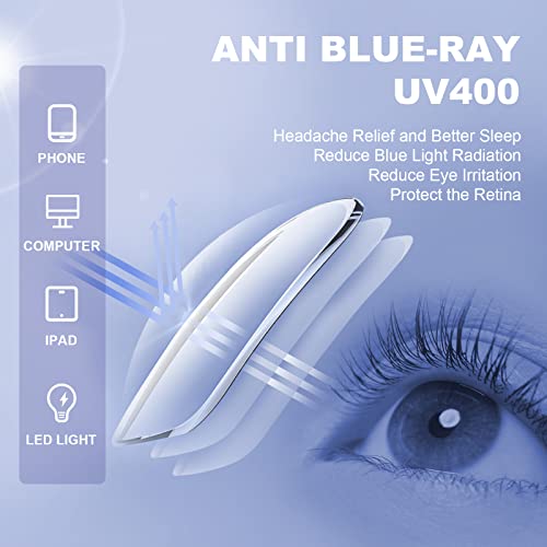 XXZQRYHN Oprah Reading Glasses for Women-5 Pack Blue Light Blocking Square Fashion Readers with Spring Hinge Computer Eyeg...