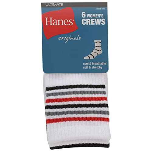 Hanes Ultimate Women's 6-Pack Crew Socks