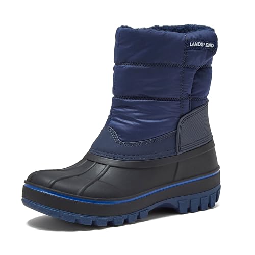Lands' End Waterproof Kids Snow Boots - Insulated Warm Fleece Lined Winter Boots for Toddlers, Girls & Boys Size 5-10 Todd...
