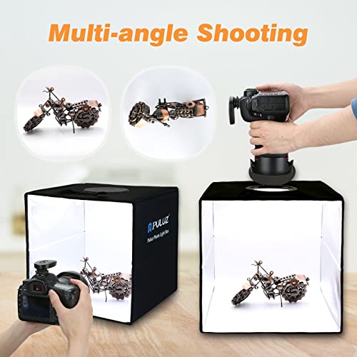 Photo Box, PULUZ Mini Folding Lightbox Portable Light Box Photography Shooting Tent Box Kit with 120pcs LED Lights 6 Color...