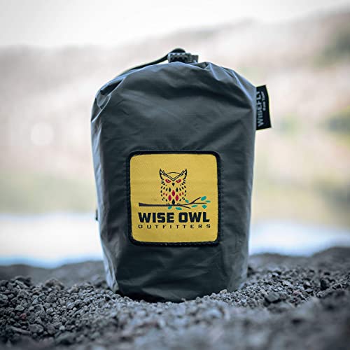 Wise Owl Outfitters Hammock Rain Fly – Waterproof Camping Tarp Cover with Tent Stakes & Carry Bag, Ultralight Shelter for ...