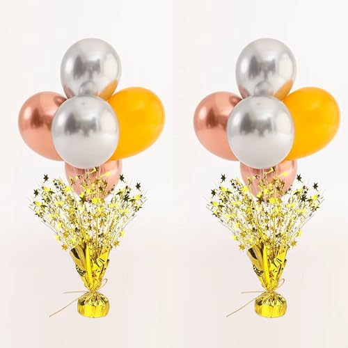 4 PCS Gold Metallic Foil Spray Centerpiece Star Table Decorations for Wedding Birthday Anniversary Graduation Party Suppli...