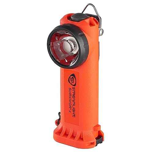 Streamlight 90950 Survivor X 250-Lumen Right-Angle Firefighter's Flashlight with Three (3) "AA Alkaline Batteries, Orange