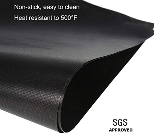 Stove Burner Covers - Gas Stove Protectors Black 0.2mm Double Thickness, Reusable, Non-Stick, Fast Clean Liners for Kitche...