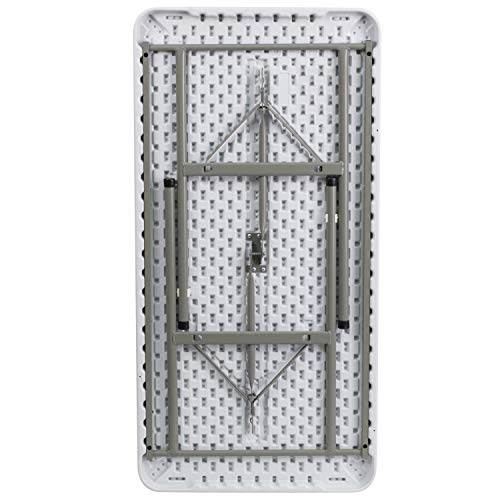 Flash Furniture Elon 4' Rectangular All-Occasion Plastic Folding Event Table, Folding Banquet Table for Indoor/Outdoor Eve...