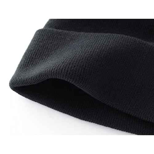Home Prefer Mens Winter Hats Acrylic Knit Cuff Beanie Cap Warm Womens Beanie Hat