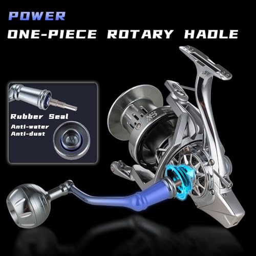 GARRET Spinning Reel, 8000/10000/12000 Aluminum Frame Surf Fishing Reels, Carbon Fiber 55LB Power Drag, Heavy Long Casting...