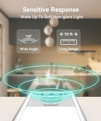 Under Cabinet Lighting, LED Motion Sensor Light Indoor, 2200mAh USB Rechargeable Closet Lights Battery Operated, Stick On ...