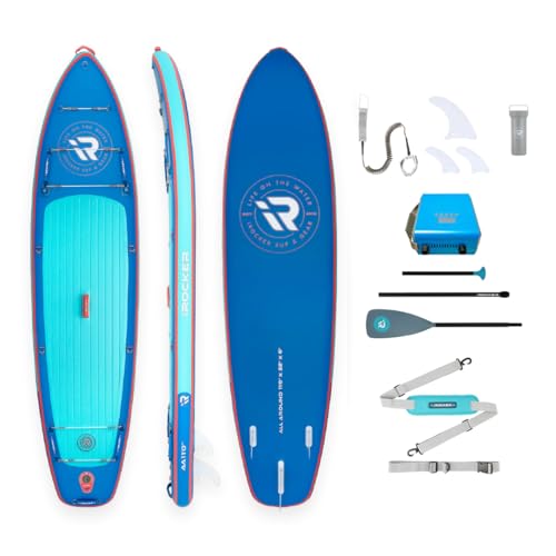 iROCKER All Around 11 7.0 Inflatable Stand Up Paddle Board Premium SUP and Accessories - Made for All Skill Levels - Speed...