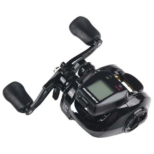 Digital Baitcasting Fishing Reel with Line Counter Depth Position Alarm 7.2:1 Gear Ratio 7+1BB Magnetic Brake System USB R...