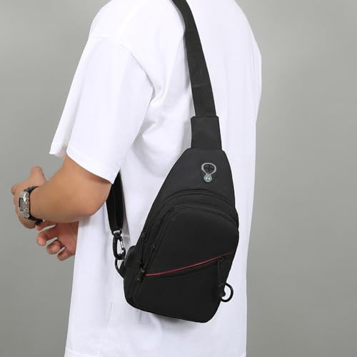 Adjustable Crossbody Bag Multifunctional Crossbody Bags Tactical Sling Bag for Men with USB Charging Port