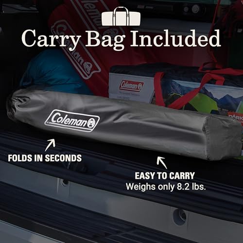 Coleman Portable Camping Chair with 4-Can Cooler, Cushioned Seat & Back with Side Pockets & Cup Holder, Carry Bag Include...