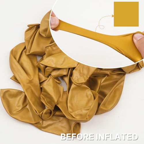 PartyWoo Gold Balloons 123pcs Different Sizes of 18 12 10 5 Inch Gold Balloon Arch Kit Garland for Birthday Wedding Annive...
