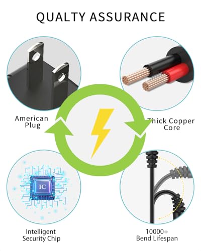 12V 2A Power Supply AC Adapter Replacement with 8 Tips, Regulated 12 Volts 2000mA Cord Charger for LED Strip Light, CCTV C...