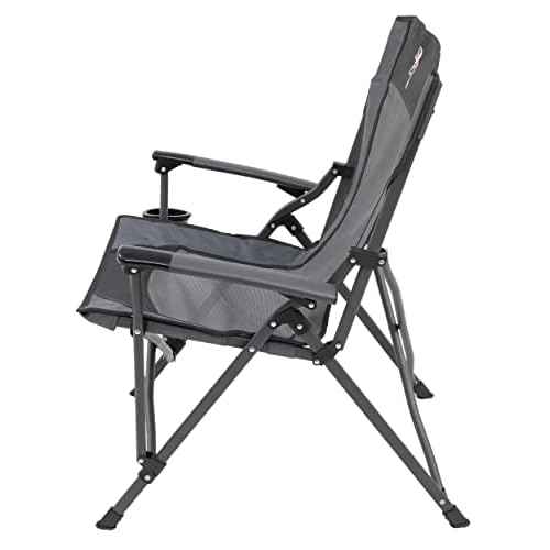 Browning Folding Camping Chairs for Adults - Durable Mesh Fabric Over Sturdy Powder Coated Steel Frame, Armrests Cup Holder, and Shoulder Carry Bag