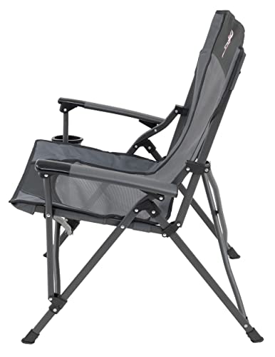 Browning Folding Camping Chairs for Adults - Durable Mesh Fabric Over Sturdy Powder Coated Steel Frame, Armrests Cup Holde...