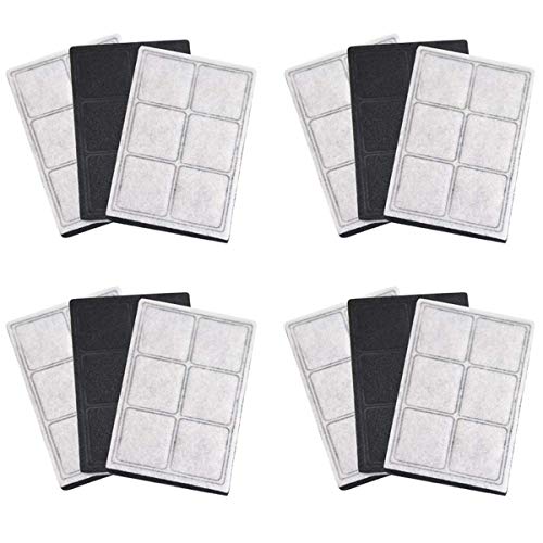 Pureup Water Fountain Filters Compatible Replacement for Drinkwell Platium Pet Dog Cat Fountain Premium Charcoal Filters 1...