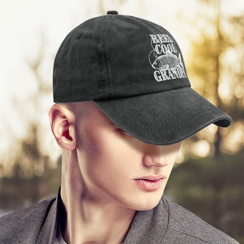 Mens Vintage Washed Fishing Hat Distressed Cotton Baseball Cap Outdoor Sun Protection Dad Hat