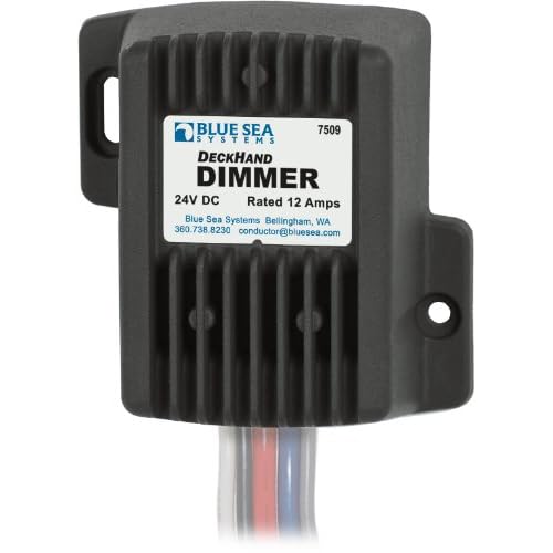 Blue Sea Systems 7509 Deckhand DIMMER Switch 12A 24V, Blue
