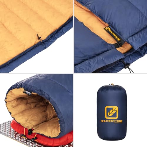 Featherstone Moondance 25 850 Fill Power Down Top Quilt Mummy Sleeping Bag Alternative for Ultralight Backpacking Camping ...