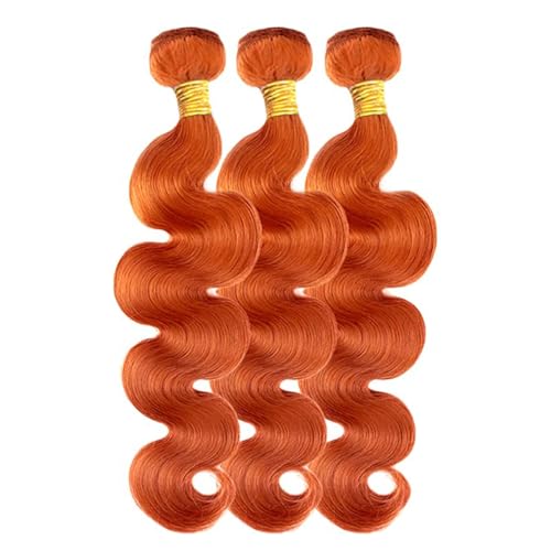 #350 Orange Bundles Body Wave Bundles Human Hair 30 30 30 Inch Unprocessed Brazilian Virgin Weave Hairs Ginger Orange 3 Bundle 50 Gram Per Bundle Human Hair Extensions