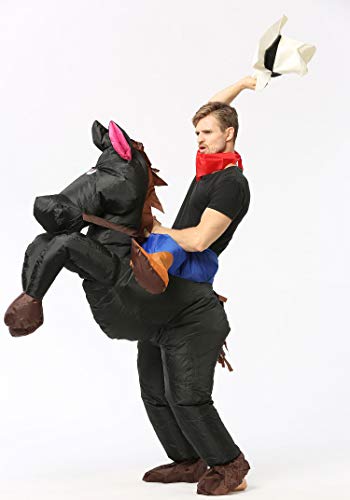 FUNNY COSTUMES Inflatable Riding Horse Costume,Blow Up Suit,One Size Fits Most Adults for Party,Halloween,Carnival
