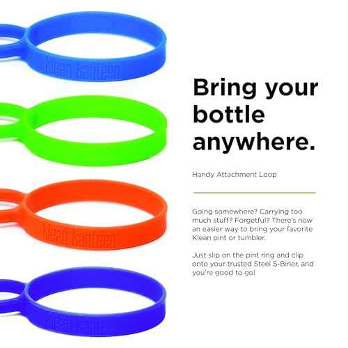 Klean Kanteen Pint Rings - Silicone Rings for Pint Cups for Travel, Camping, and More - 4-Pack
