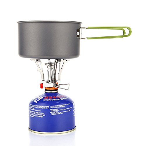 AOTU Portable Camping Stoves Backpacking Stove with Piezo Ignition Stable Support Wind-Resistance Camp Stove for Outdoor C...