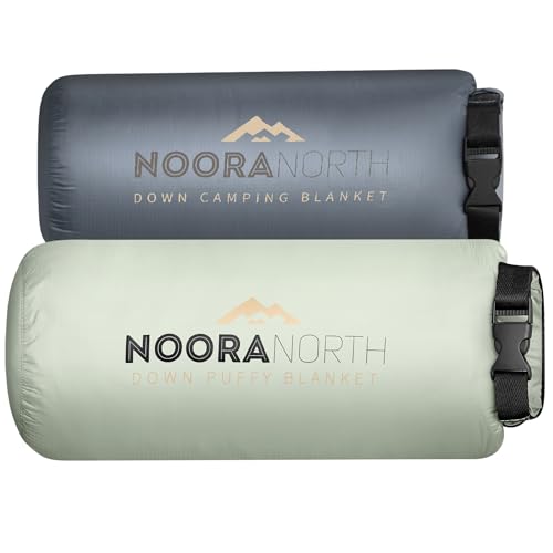 Noora North Down Camping Blanket with Footbox – 650 Fill Power, Lightweight, Packable, Water Resistant Backpacking Quilt &...