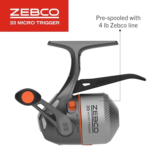 Zebco 33 Micro Trigger Spincast Reel and Fishing Rod Combo, 6-Foot 6-Inch 2-Piece Telescopic Rod, Ultra-Lt Power, Mod Acti...