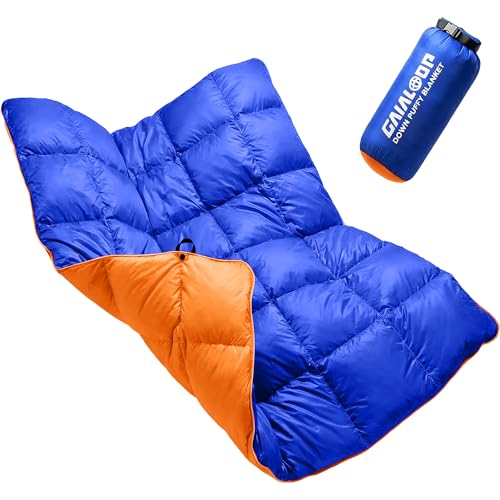 Gaialoop Down Puffy Blanket for Car Camping Outdoor Travel Backpacking, Duck Down Lightweight Portable Soft Warm Cozy Camp...