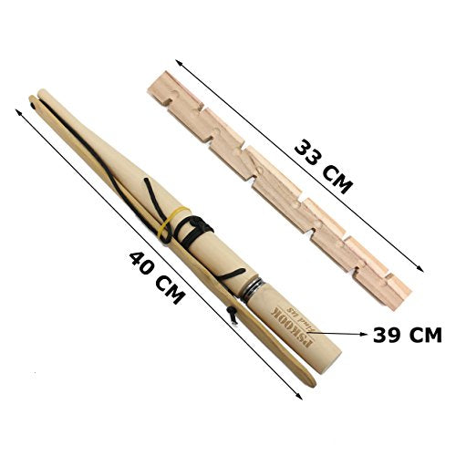 PSKOOK Bow Drill Kit Fire Starter, Primitive Wood, Survival Practice Friction Fire Tool for Scout Outdoor Activity Teachin...